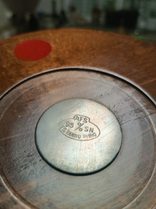 Cinzeiro Antigo de Estanho