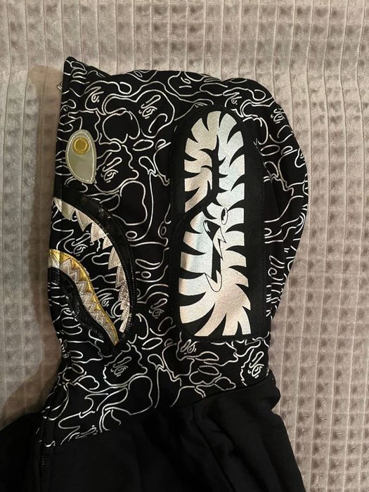 Кофта Bape чорно-сірого кольору