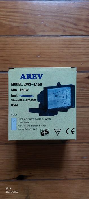 PROJECTOR AREV 150W Exterior, inclui lâmpada