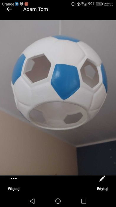 Lampa wisząca piłka niebieska