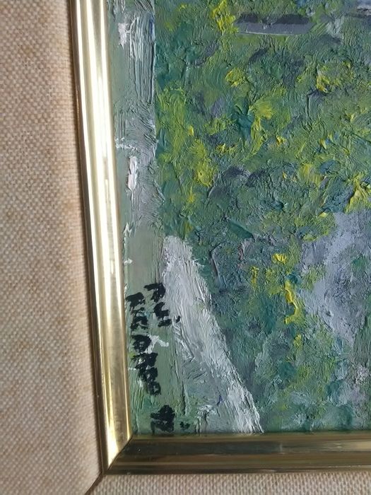 2 Pinturas a óleo e pastel como novas com moldura assinadas