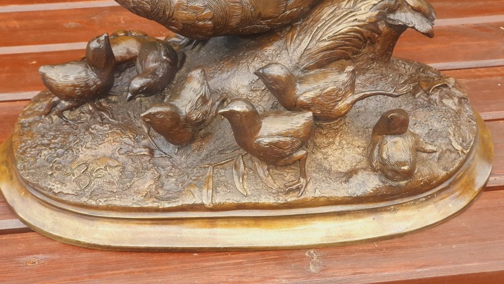 Figura z brązu rzeźba brąz myśliwska bażant prezent na święta