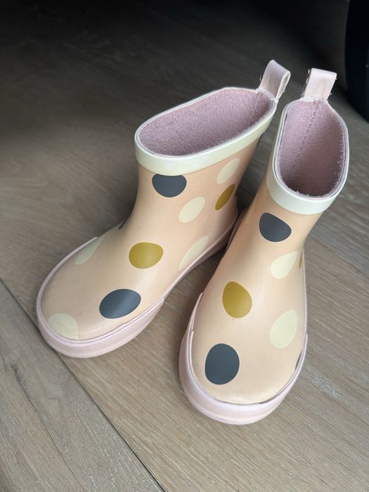 Гумачки H&M 25, напівгумачки, низькі гумаки для дівчинки в горох