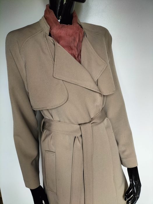 H&M płaszcz przejściowy , trencz z wiązanym paskiem