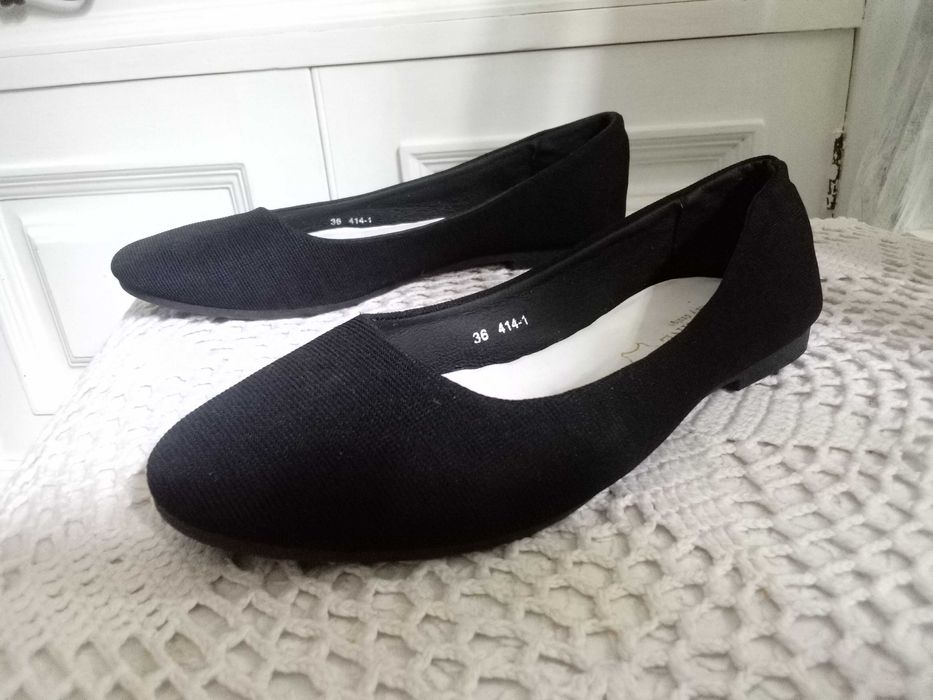 Caroline italy design buty baleriny damskie 36 czarne wiosna jesienne