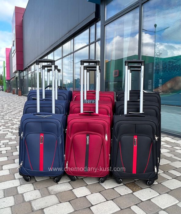 Валіза тканинна Wings 1706 на чотирьох колесах