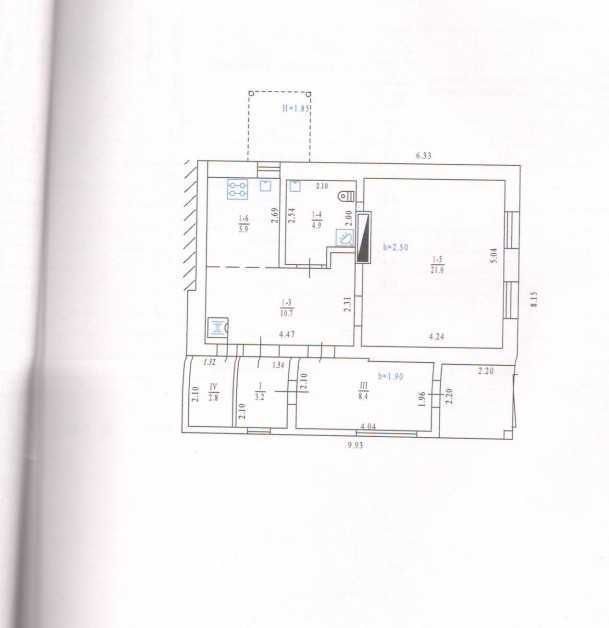 Частина будинку 28 м² з ремонтом і гаражем| | Інститут зв’язку