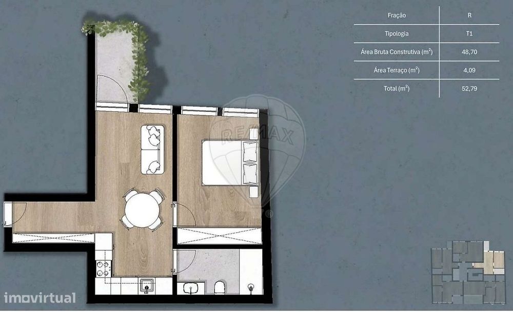Apartamento T1 para venda