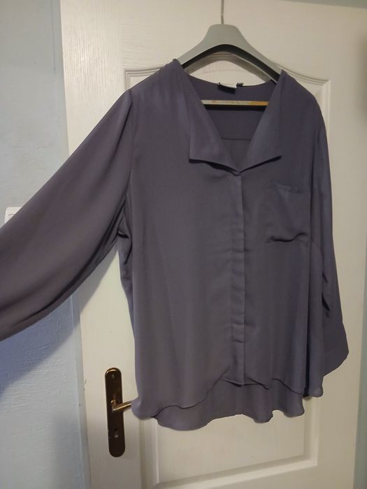 Bluzka koszula plus size 52  szara junarose hit tanio