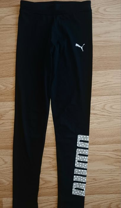 Puma Legginsy Dziewczęce! Puma ALOHA Leggings G 855992! Czarne!  Roz.1