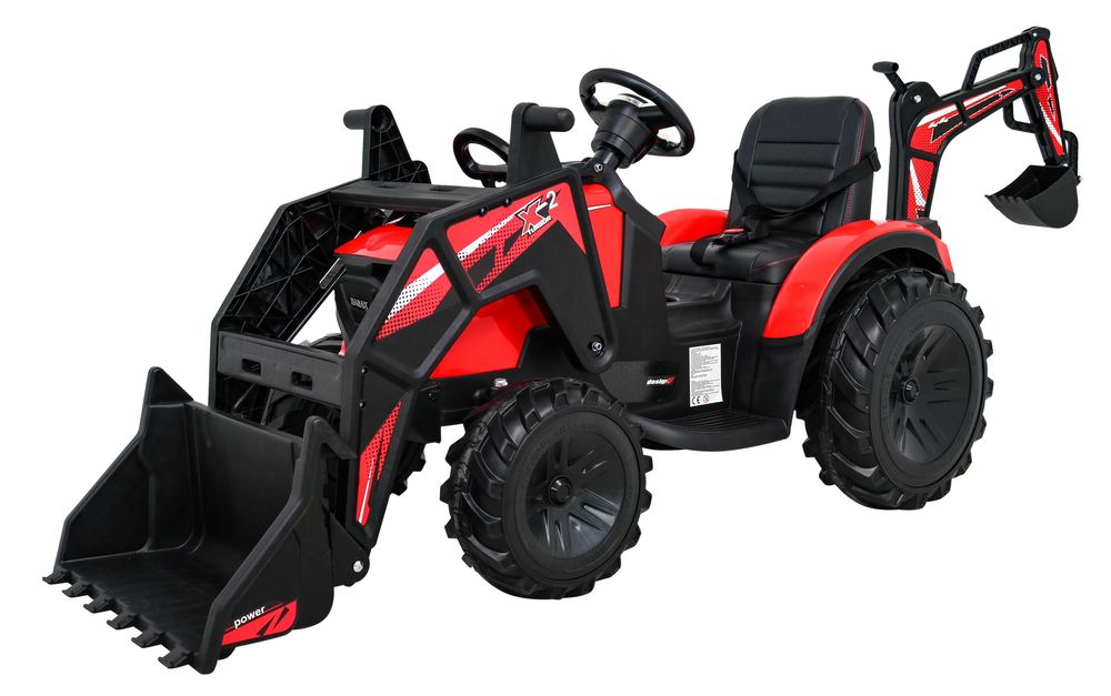 Pojazd Elektryczny dla Dzieci - Traktor Spychacz z Przyczepą 720-T