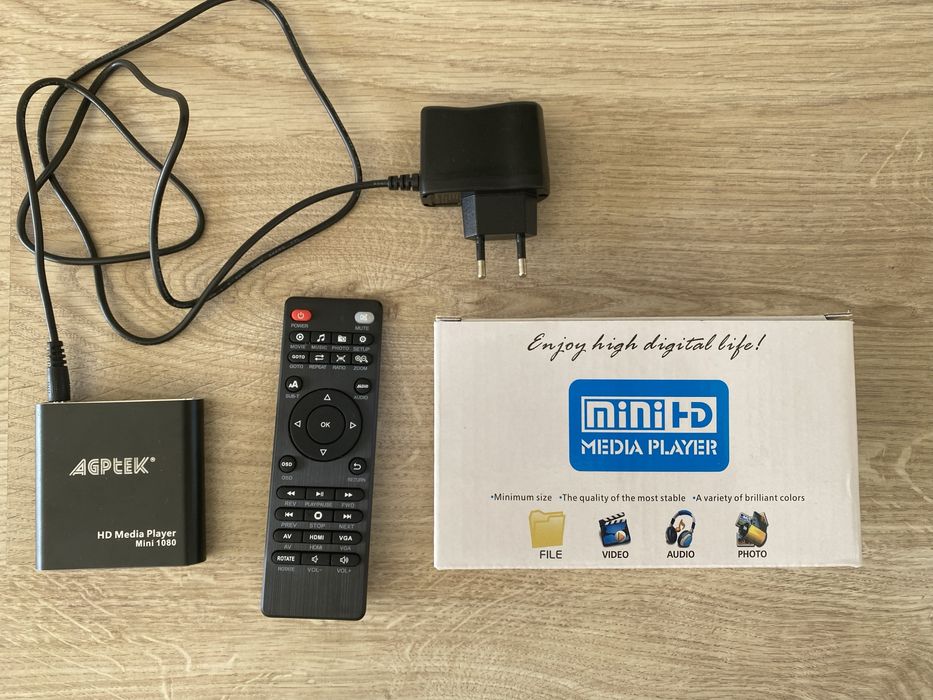 Multi Media Player 1080 AGPTEK leitor sem uso