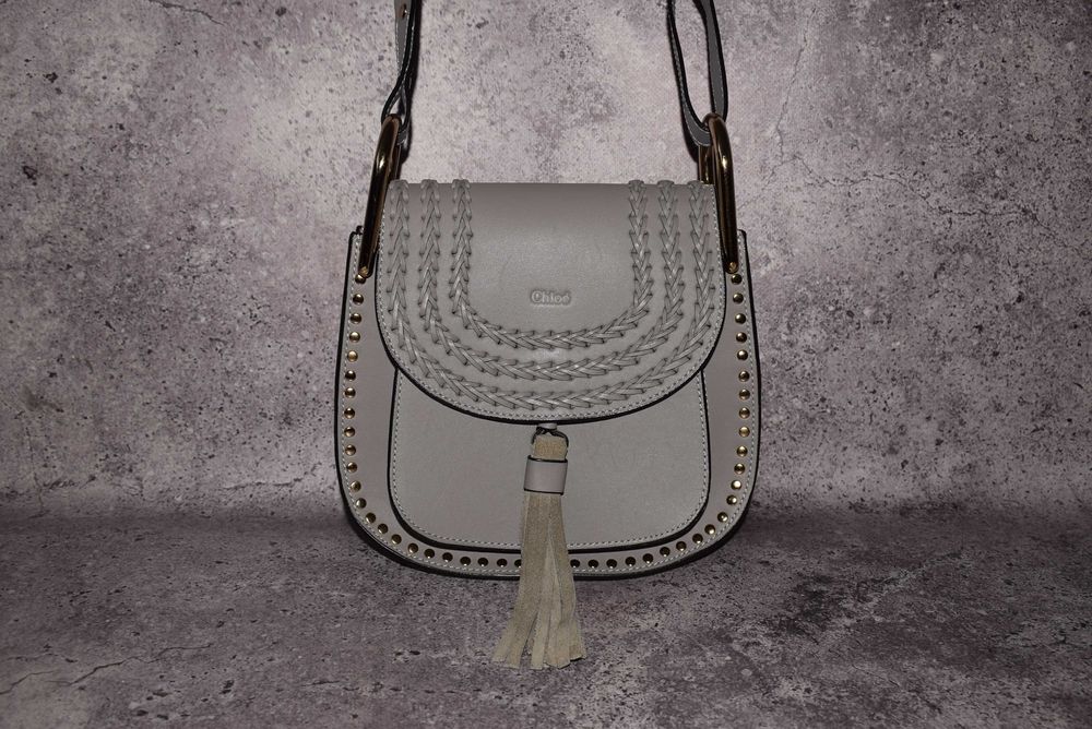 Chloe Hudson Motty Grey Bag (Оригінал , Жіноча Преміальна Шкіряна Сумка Хлоє)
