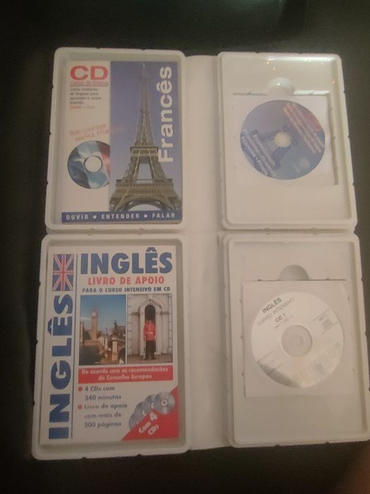 Curso de Inglês e Francês -Livros e Cd's