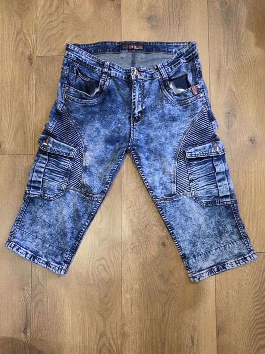 DTGreen Jeans – spodenki jeansowe bojówki męskie W34.