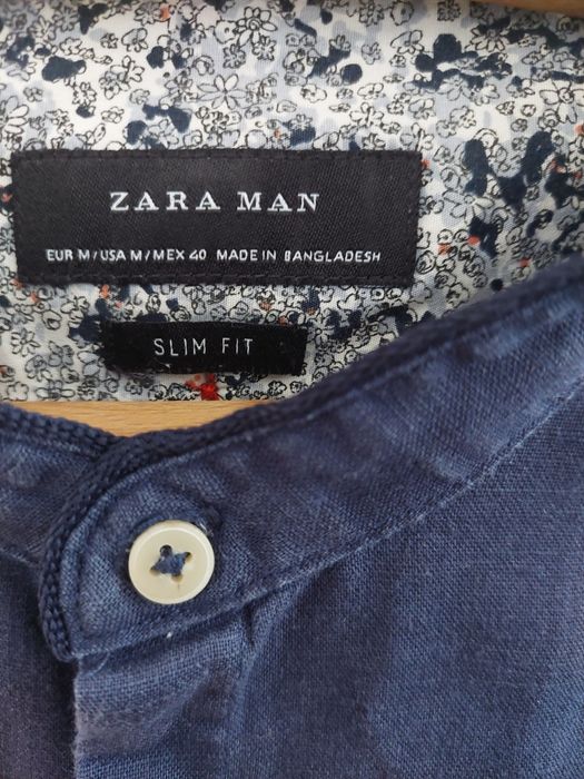 Granatowa koszula. Zara Man. Rozmiar S.. Slim fit.