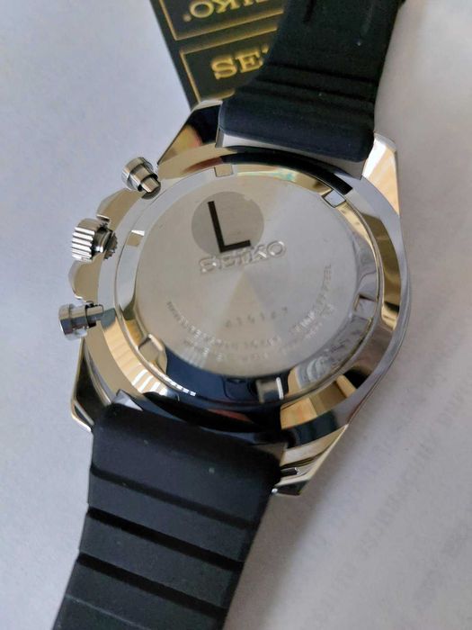 годинник Seiko Хронограф Quartz Black Dial