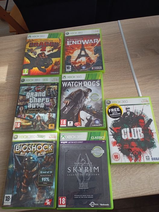 Gry na xbox360 całość 100zl