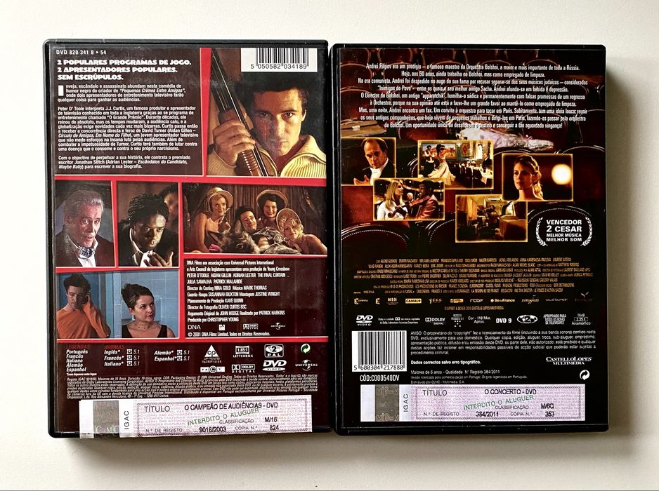 Conjunto de 2 DVDs / Como novos