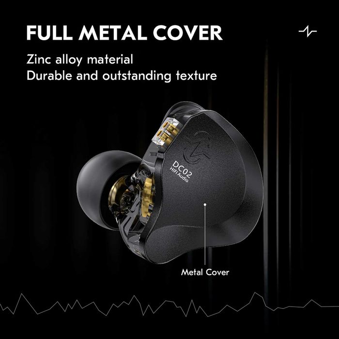 ‼️ CCZ DC02 Solo (Black, mic) - динамические IEM's наушники (1DD Dual)
