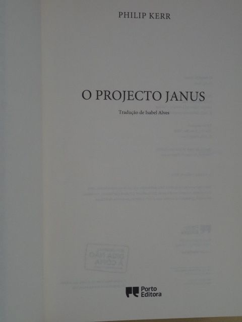 O Projecto Janus de Philip Kerr