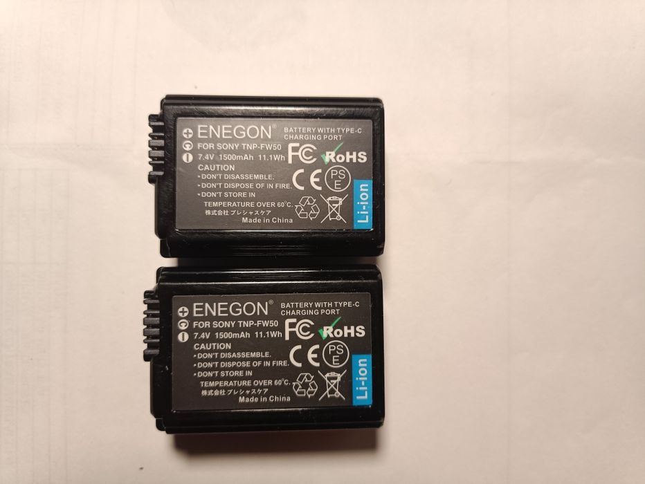 2 x Baterias Enegon FW50 USB-C Sony