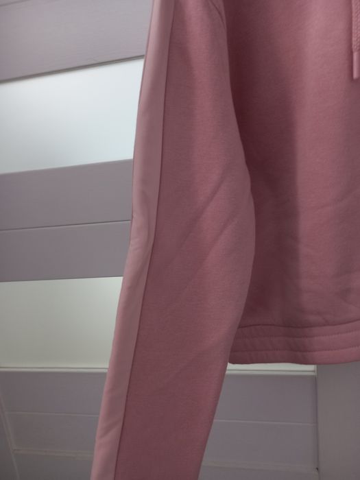 bluza z kapturem pudrowy róż xs