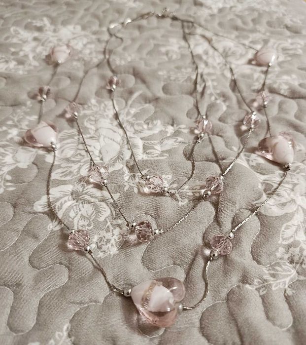 Trzywarstwowy NASZYJNIK Łańcuszek Wisiorek ELEGANCKI