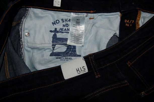 H.I.S COLETTA 46 W36 L30 jeansy damskie proste stretch