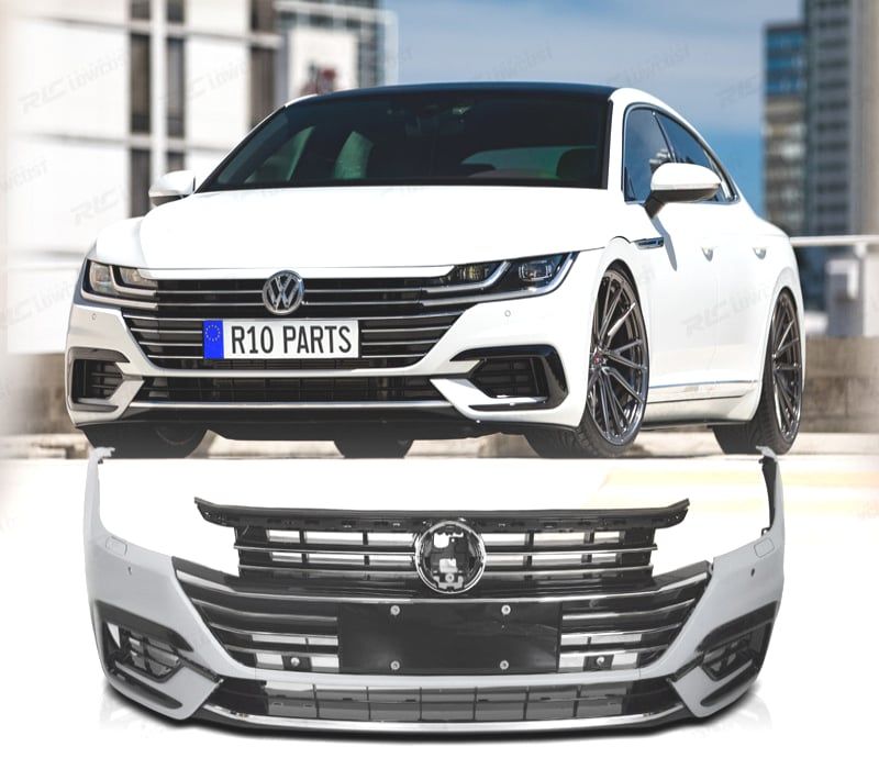 PARA-CHOQUES FRONTAL VOLKSWAGEN VW ARTEON 17-20 LOOK R-LINE PDC CROMADO