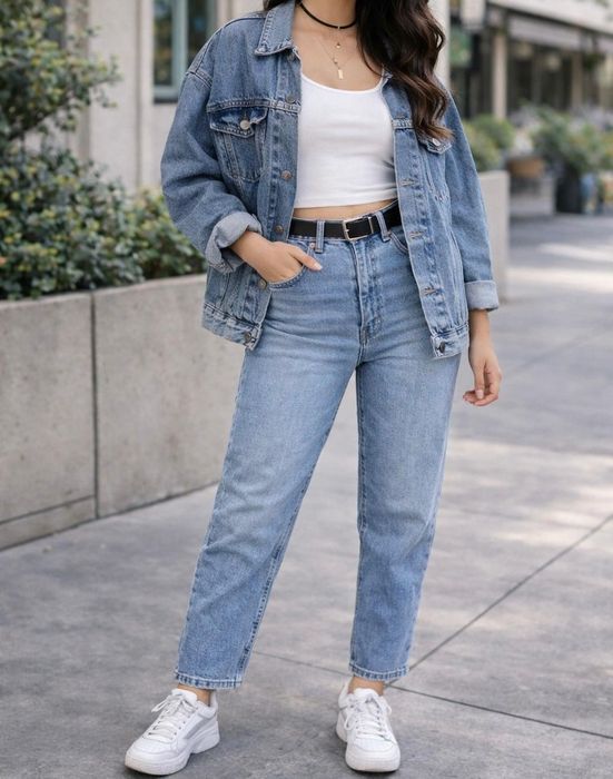 Calças mom jeans Stradivarius