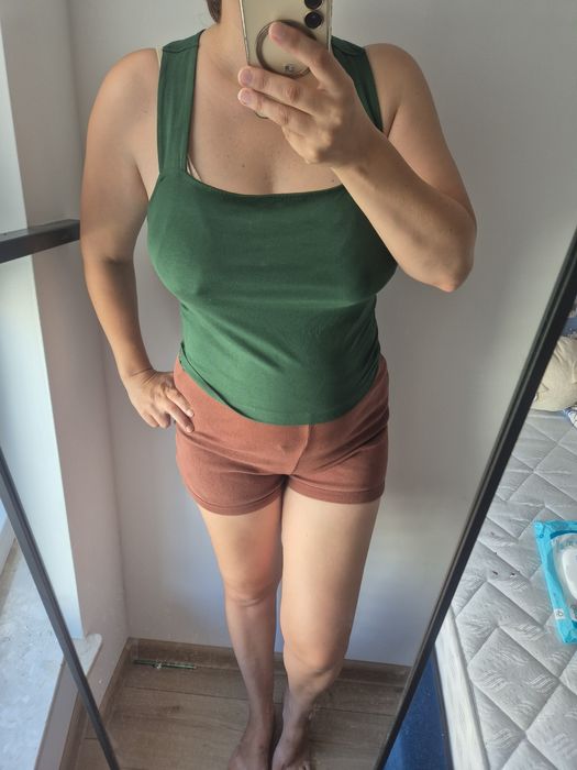 Bluzka na ramiączkach Nowa zielona bawełniana cotton na lato summer ca