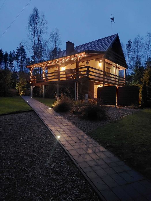 Domek na Kaszubach z basenem, banią ruską i sauną.