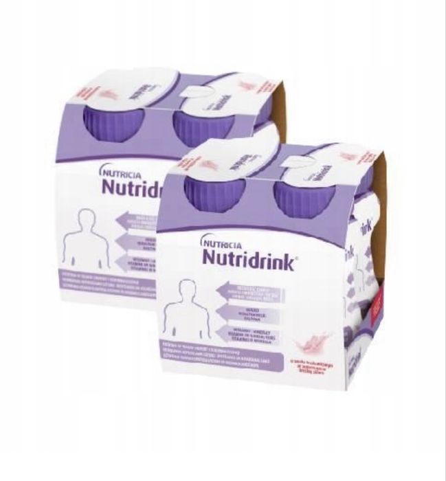 NUTRIDRINK o smaku truskawkowym zestaw 4 opakowania