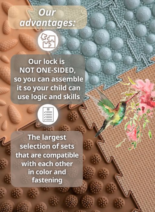 Tapete Sensorial Ortopédico em Puzzle – 16 peças