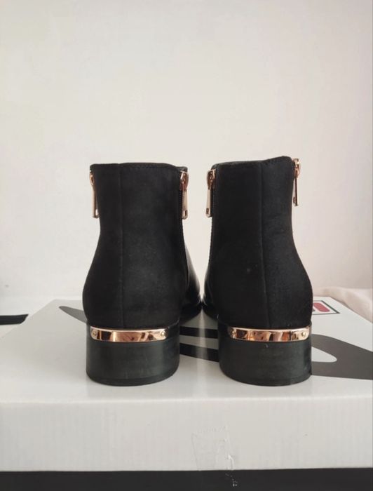 Botas de cano baixo pretas com camurça 38 seaside
