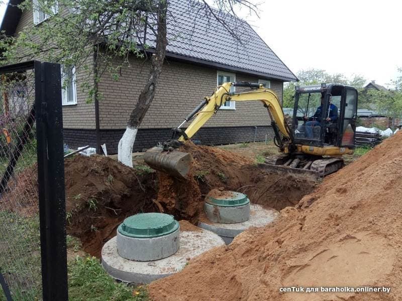 БетонніКруги кільця КвадратиСептик каналізація каткиЕкскаватор послуги