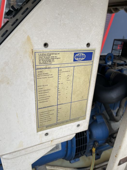 Генератор FG Wilson LH22 21.8 кВа. Обезшумлений, на причепі