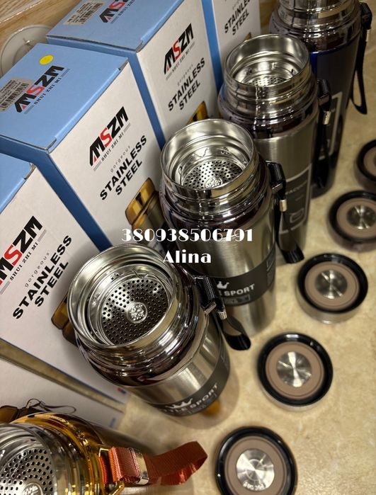 Термос 800мл стальной датчик индикатор температуры LED экран