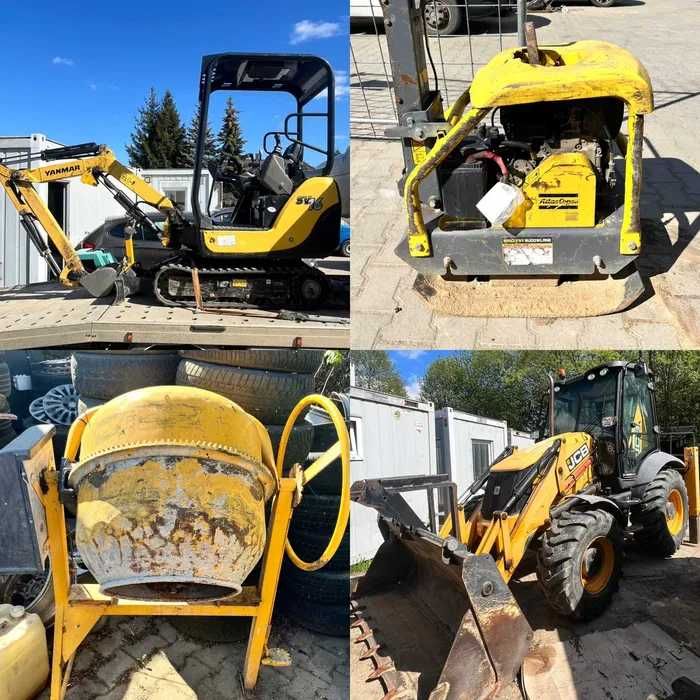 Wynajmę maszyny budowlane koparki, zagęszczarki i wiele innych