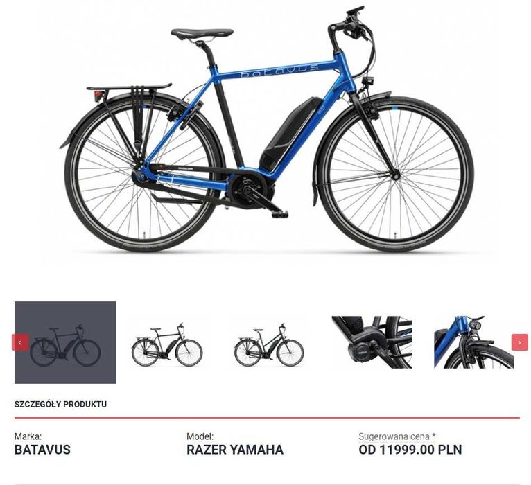 Rower elektryczny Batavus Razer Yamaha, E-Bike, JAK NOWY, nie Gazelle