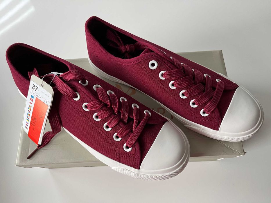 Nowe! Bordowe trampki CCC r.37