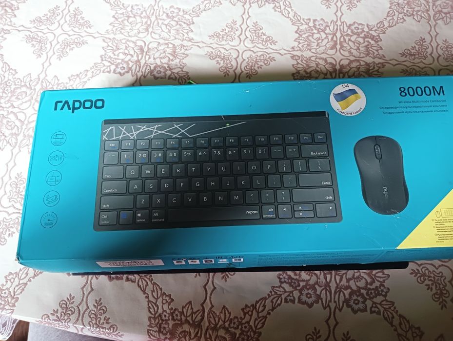 клавіатури Rapoo 8000M Wireless Black.