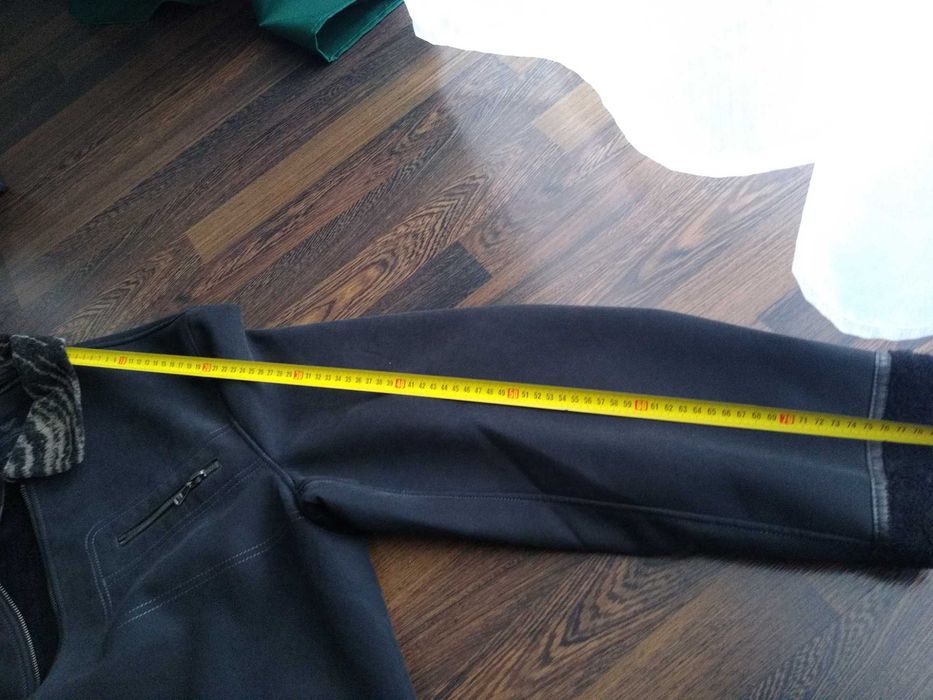 Kurtka Giorgio Armani niebieska nubuk