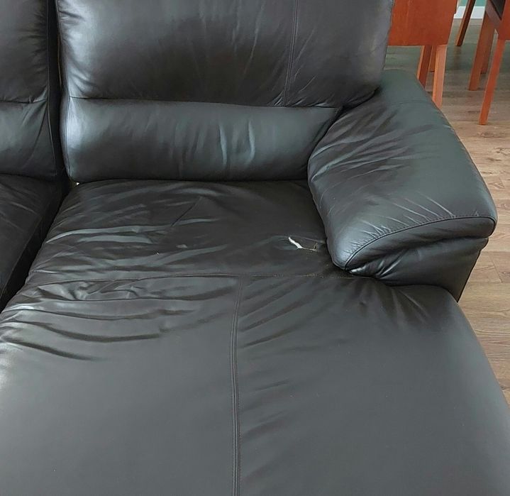 Vendo Sofá em Pele - Castanho