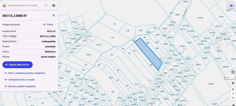 Duża działka Krzyszkowo gm. Rokietnica 5400m2