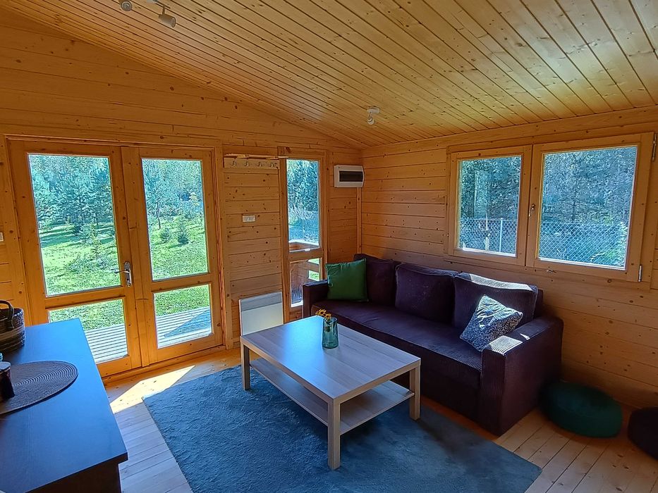 Działka Mazury z domkiem rekreacyjnym koło lasu i jeziora