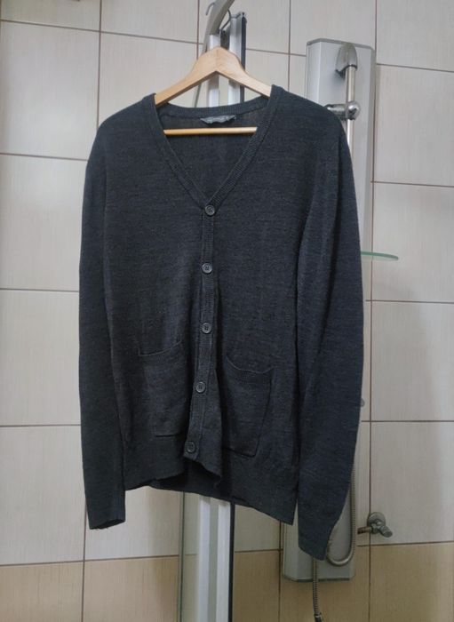 Kardigan męski  M marki Cedar Wood State w kolorze ciemnoszarym (grafi