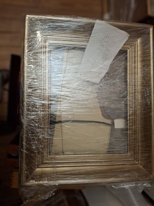 Moldura nova em madeira para quadro pintura óleo 40 x 30