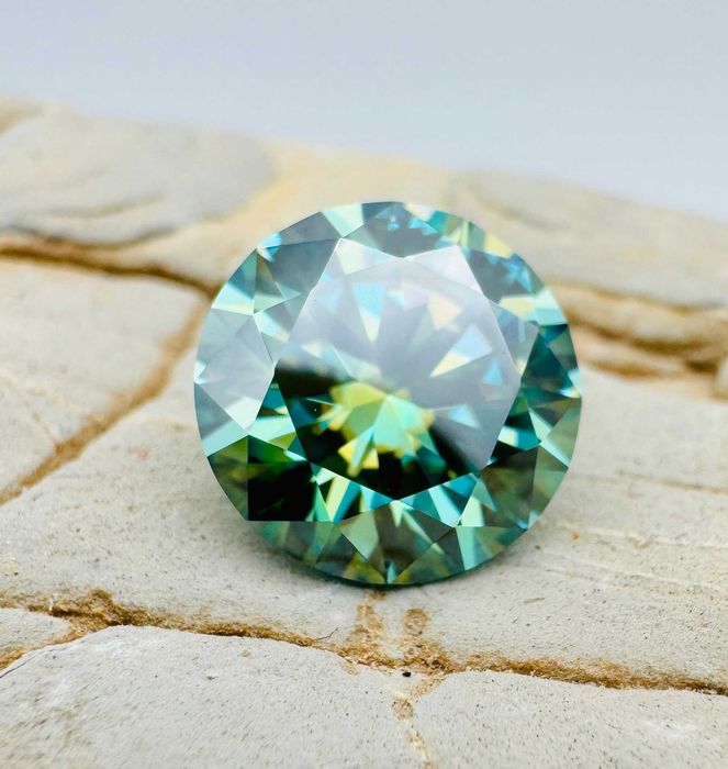 Diament Zielony 10mm 4CT VVS1-D Gratisy :) ŚWIĄTECZNE PROMOCJE !:)